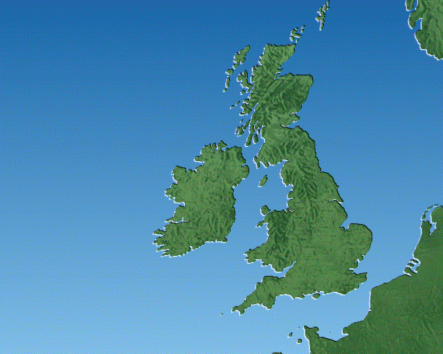Here's Britian. (England, Scotland, Wales etc.)